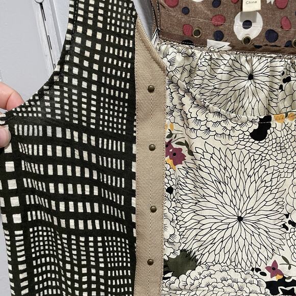 Boho Tiny Artsy Mixed Media Silk Blend Tank Top Size Medium Sleeveless Eclectic - Picture 4 of 4